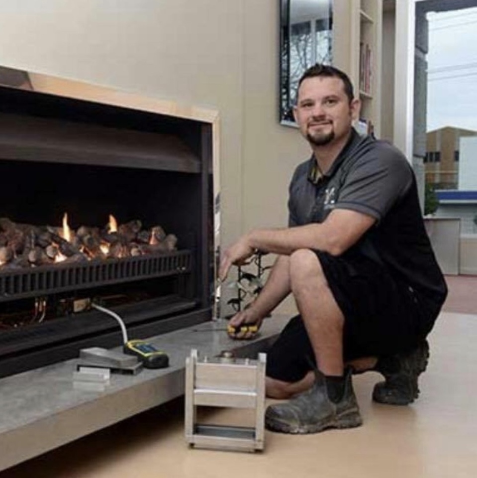 Jason and his dog wearing company hat