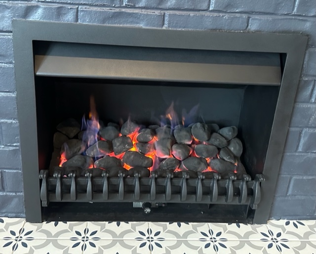 Close up of refurbhised Jet Master gas fire