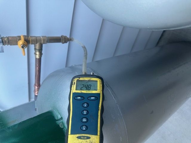 Gas bottle set up