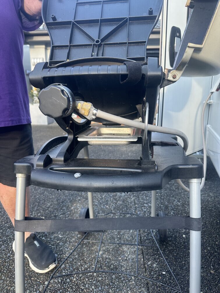 BBQ set up for campervan